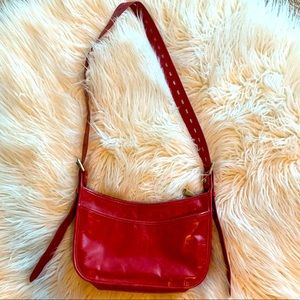 HOBO Brand Red Leather Crossbody Bag